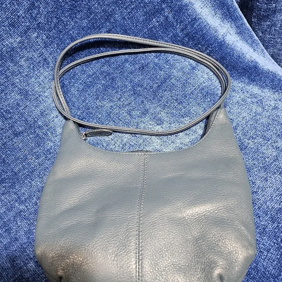 Stone Mountain Blue Leather Small Crossbody Bag - Picture 4 of 5